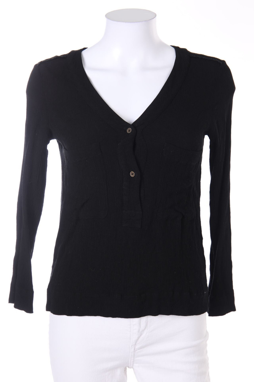 Massimo Dutti - Bluse mit aufgesetzten Taschen - M