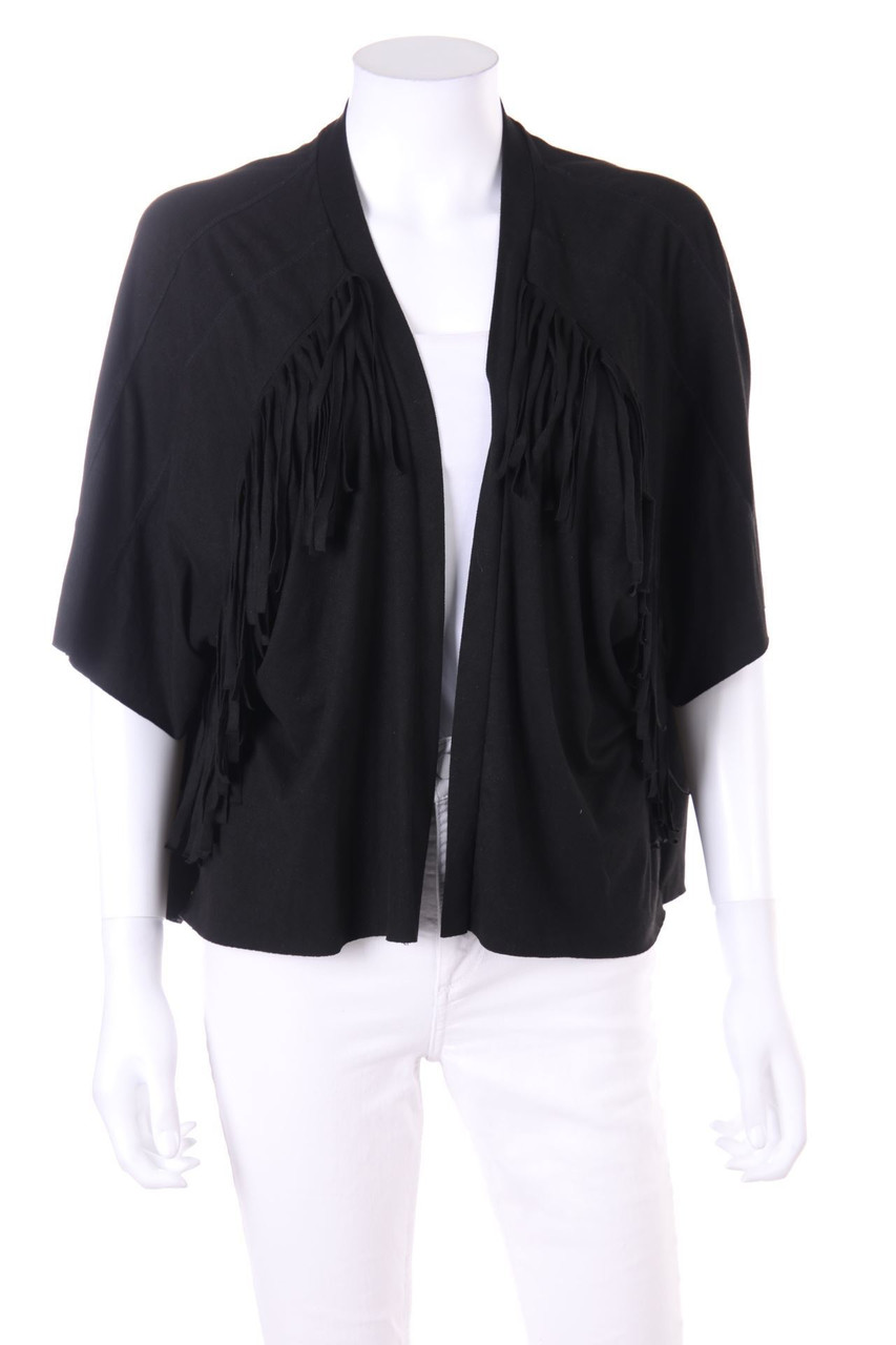 PULL&BEAR - Kunstlederjacke mit Fransen - S