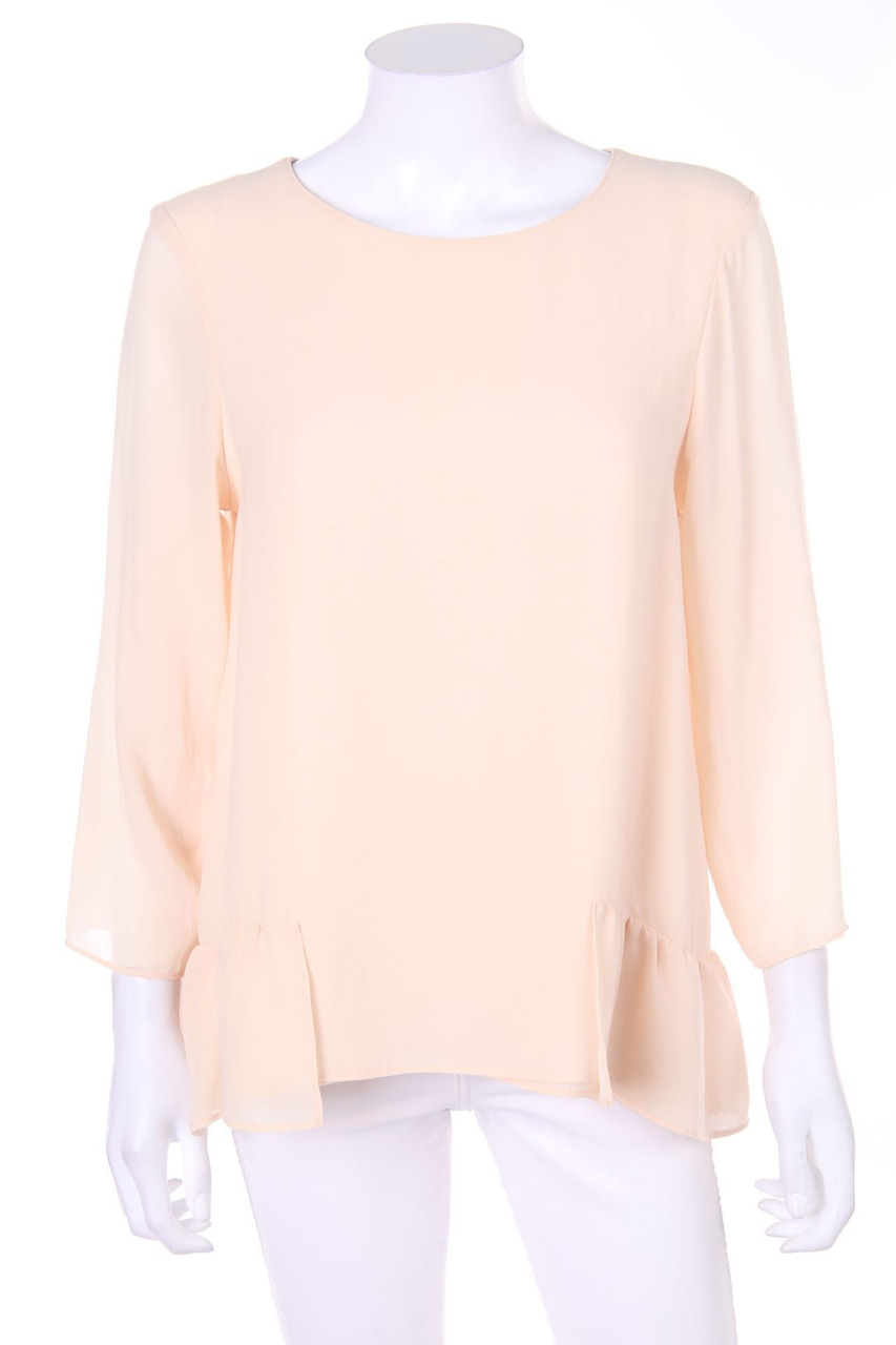 ZARA - Bluse mit 3/4-Ärmel mit Volants - M