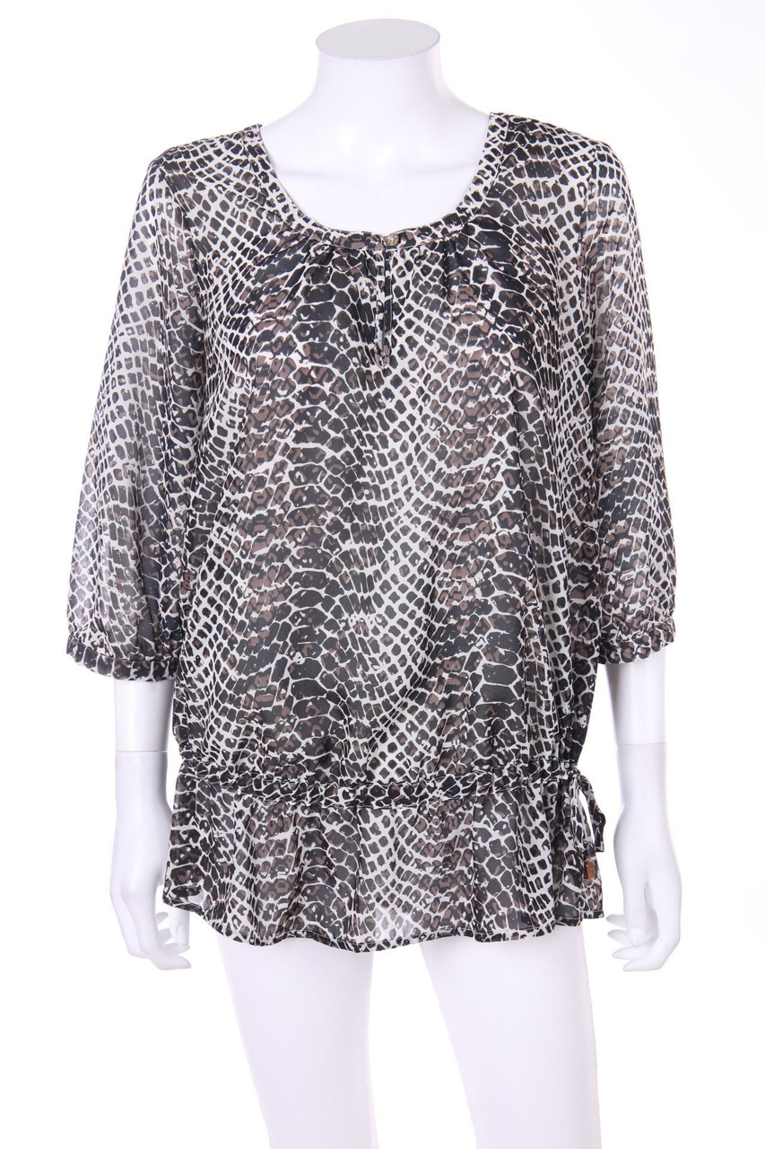 TCHIBO - Muster-Bluse mit 3/4-Ärmel - D 42