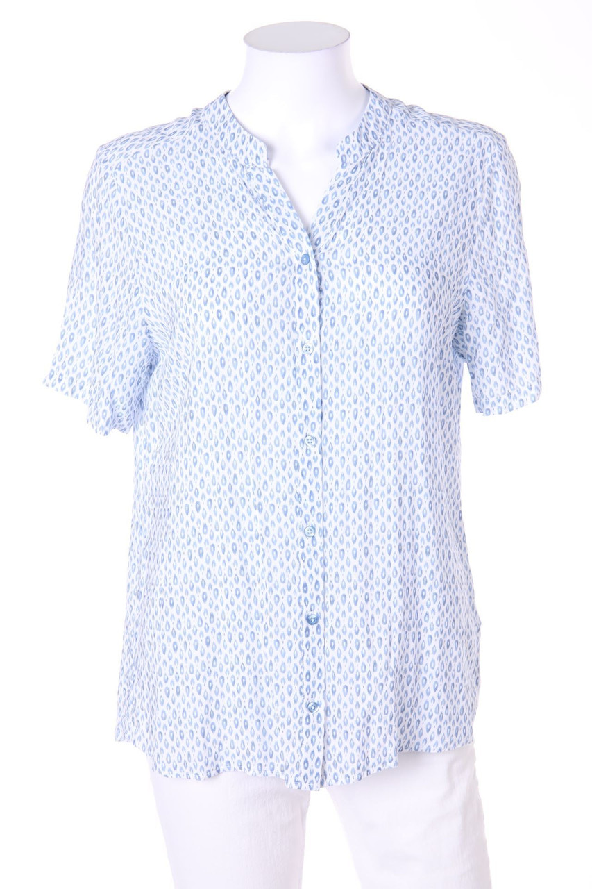 Mona - Kurzarm-Bluse mit Print - D 40