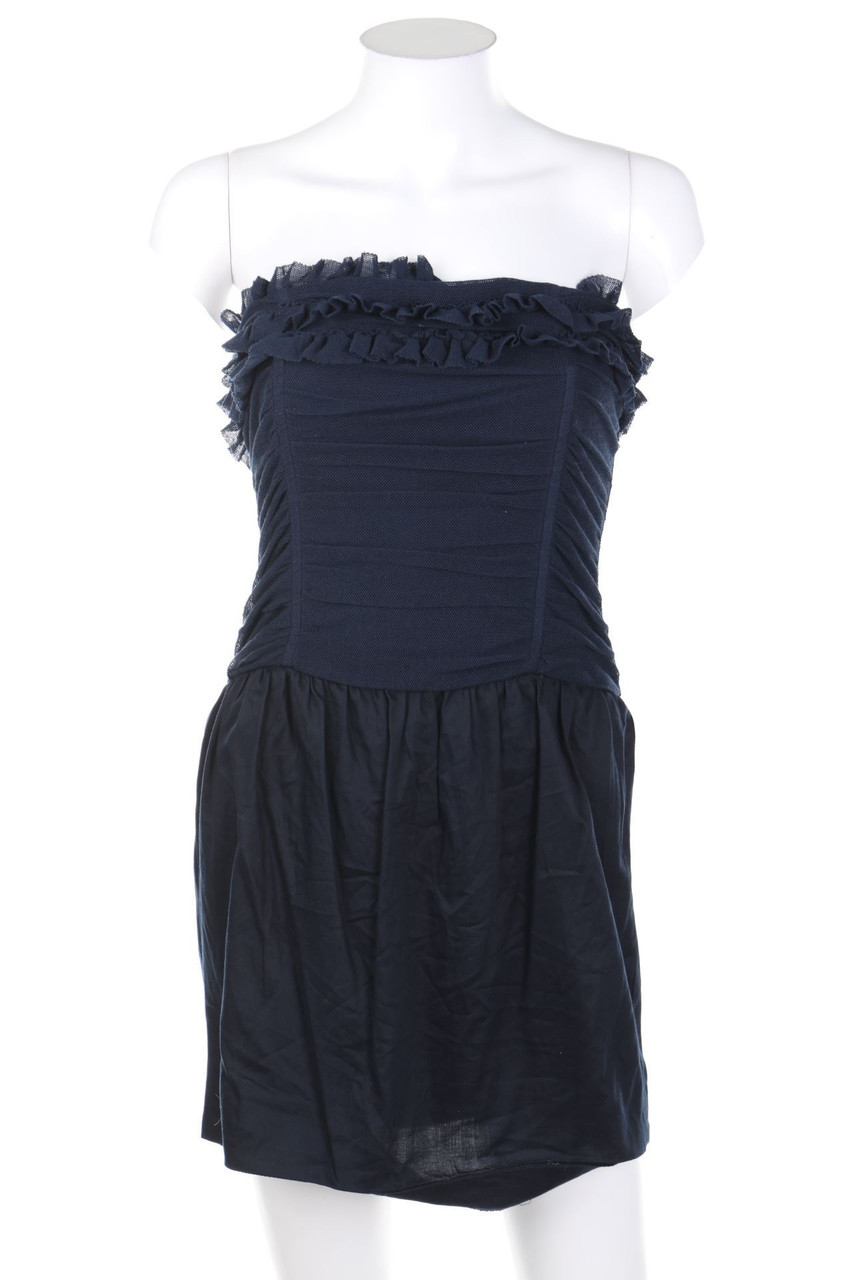 MANGO - Party-Kleid aus Mesh mit Rüschen - S