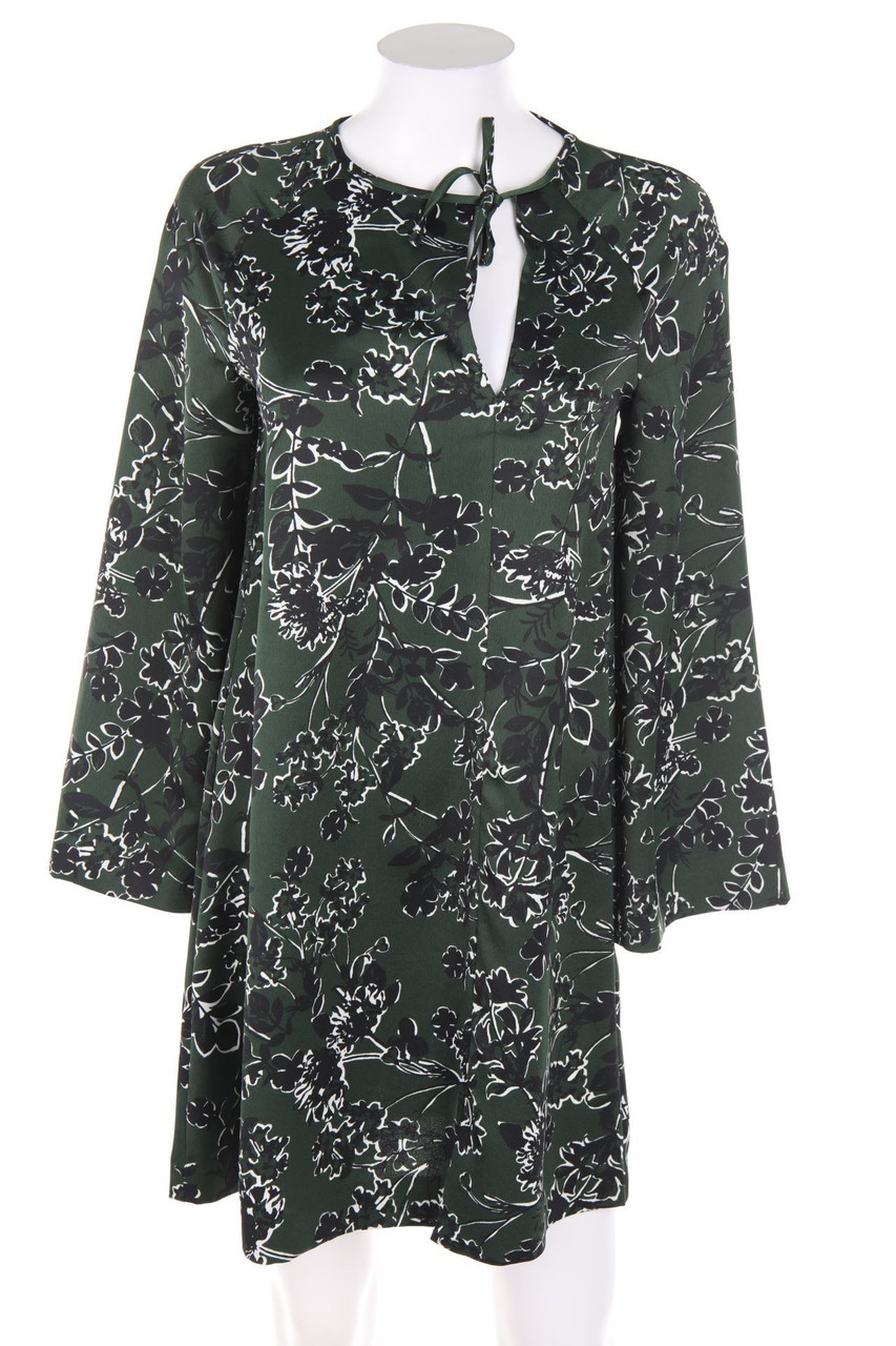 MANGO MNG Suit - Satin-Tunikakleid mit Blumen-Print - XS