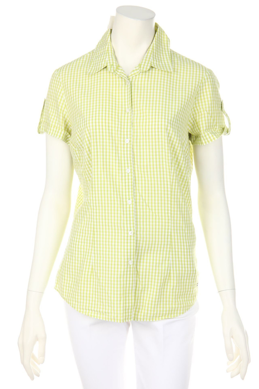 TOMMY HILFIGER - Karo-Hemd-Bluse mit kurzem Ärmel - D 38