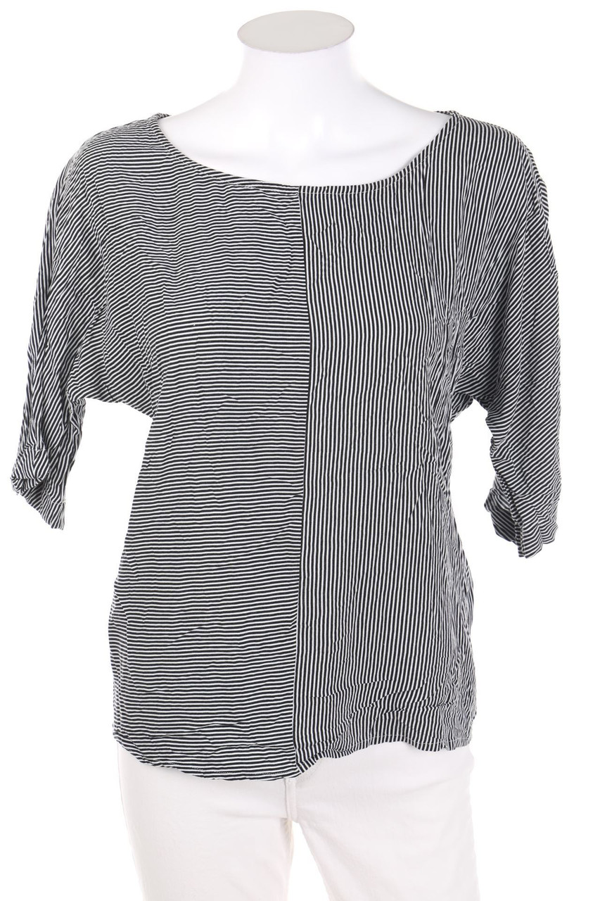 ESPRIT - Kurzarm-Bluse mit Streifen - XS