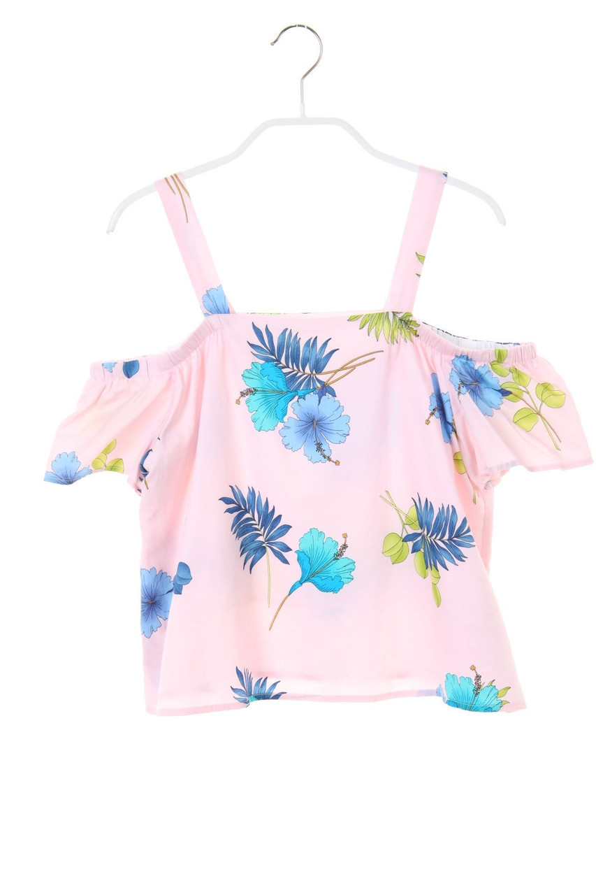 Zara Girls - Carmen-Bluse mit Tropical Print - 164