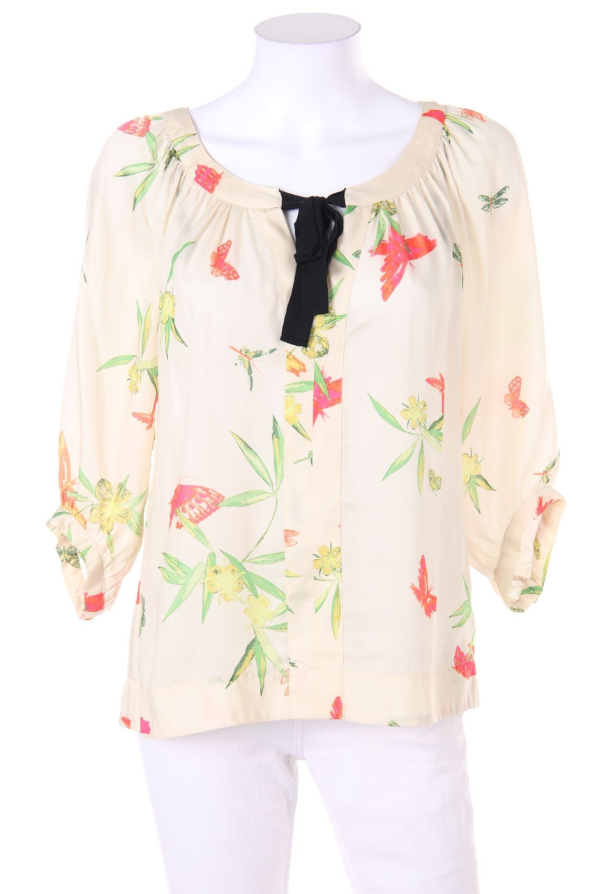 H&M - Print-Bluse mit 3/4-Ärmel mit Schluppe - D 38