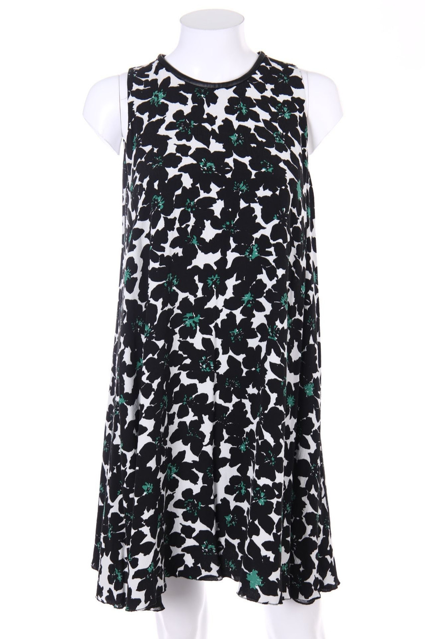 MANGO - Kleid mit Kunstleder-Details - S