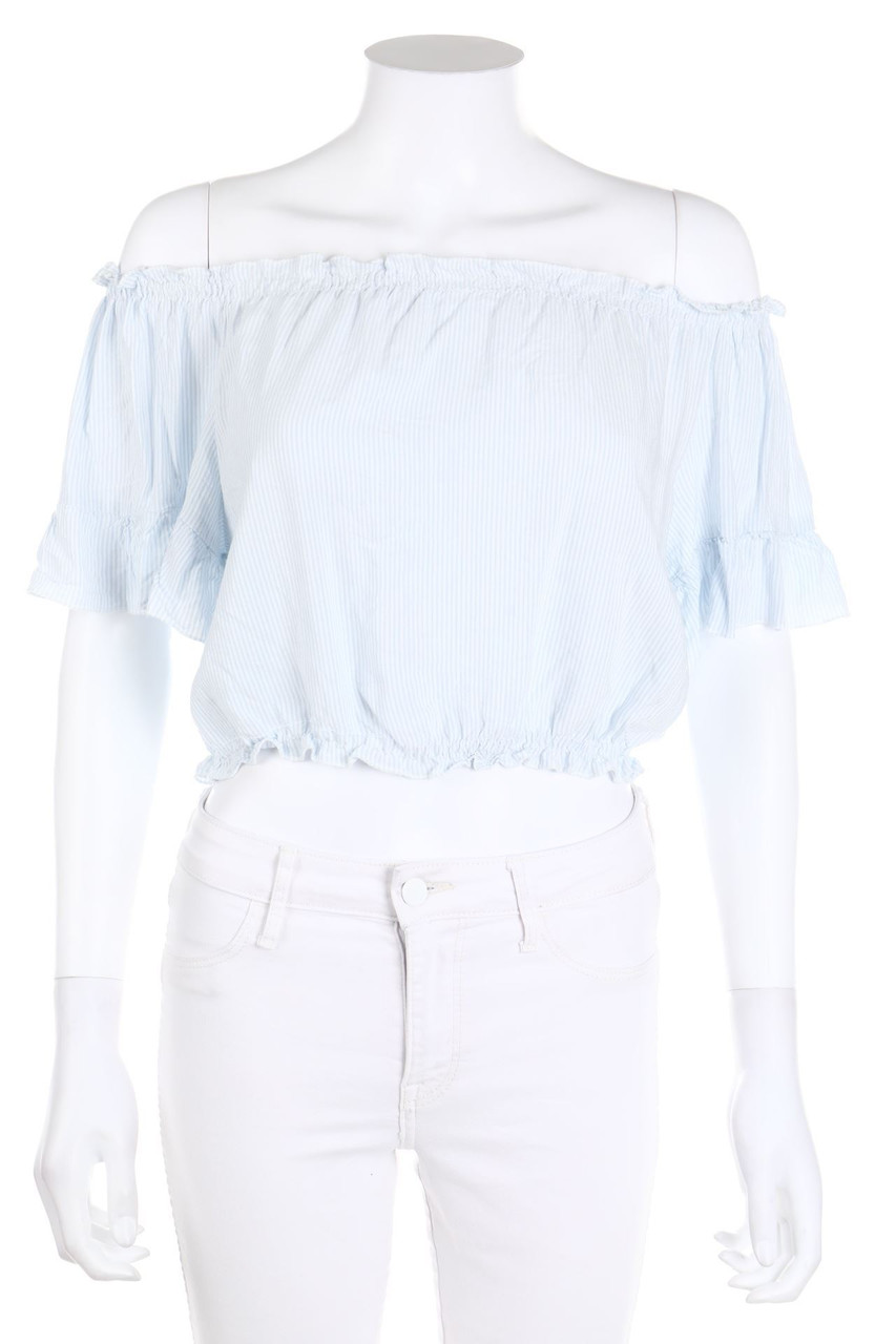 BRANDY MELVILLE - Cropped-Carmen-Bluse mit Streifen - ONE SIZE