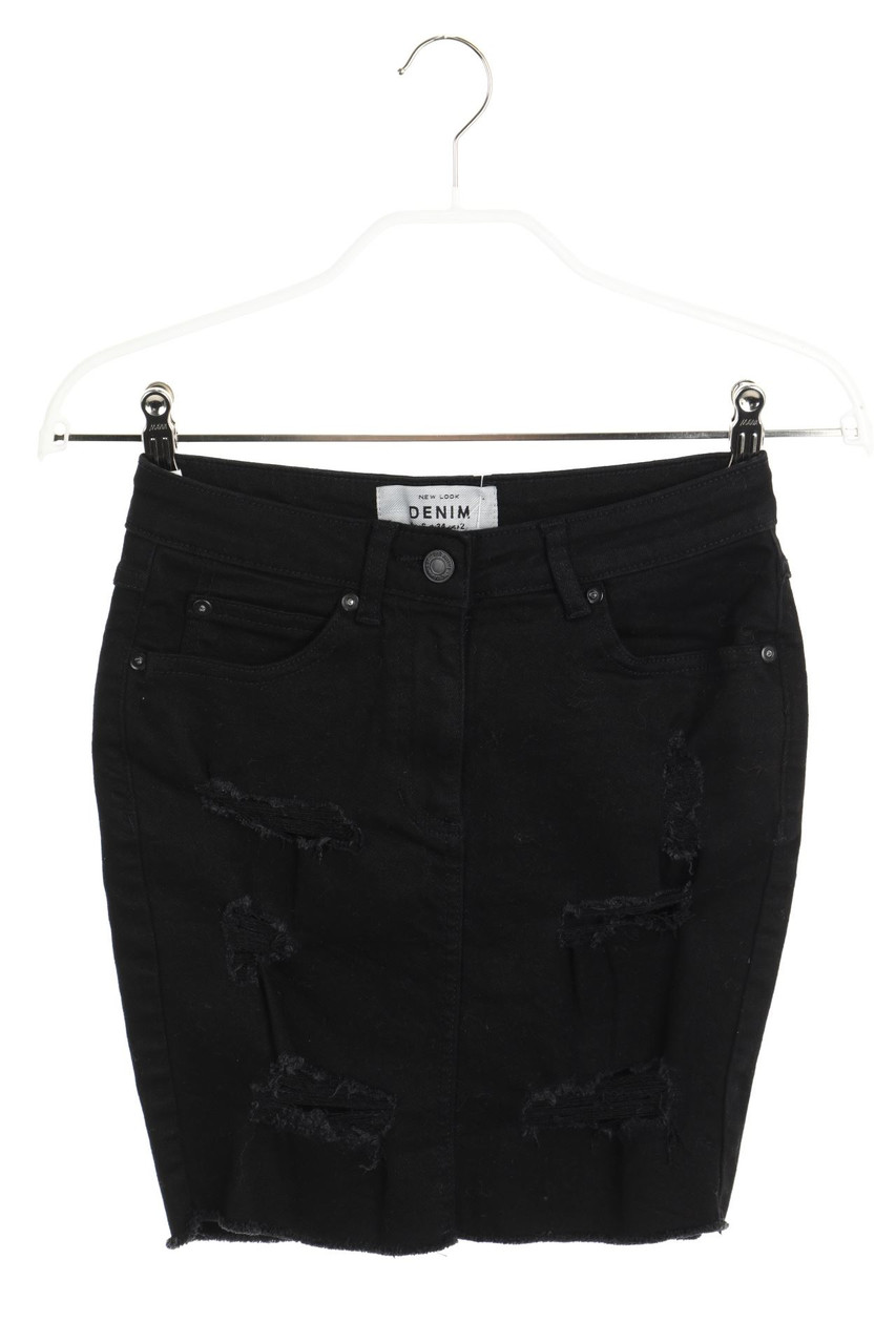 NEW LOOK - Destroyed-Mini-Jeansrock - D 32