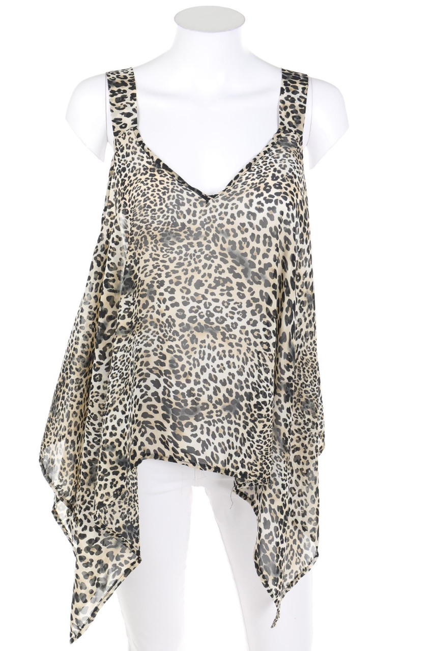 MORGAN - Oversize-Top mit Leo-Print - D 36