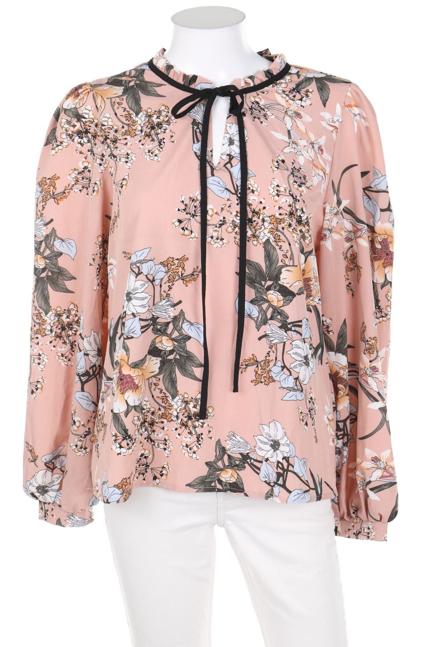 SHEIN - Bluse mit Blumen-Print - L
