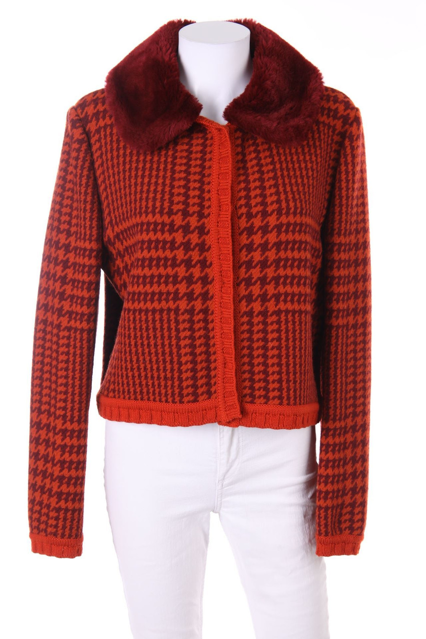 PHILOSOPHY DI ALBERTA FERRETTI - Cropped-Jacke mit Fake Fur-Besatz - L