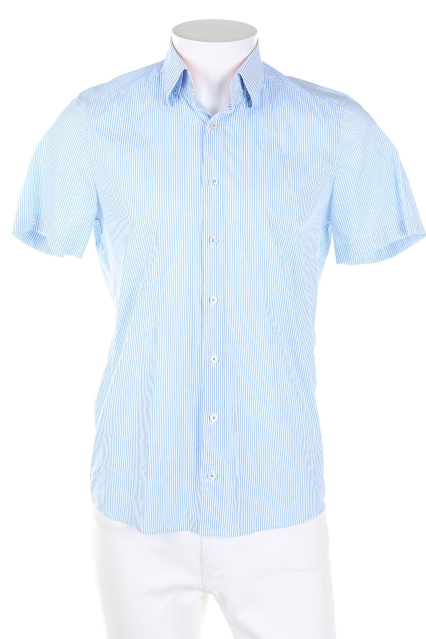 OLYMP Level Five - Kurzarm-Hemd Casual Streifen - 38