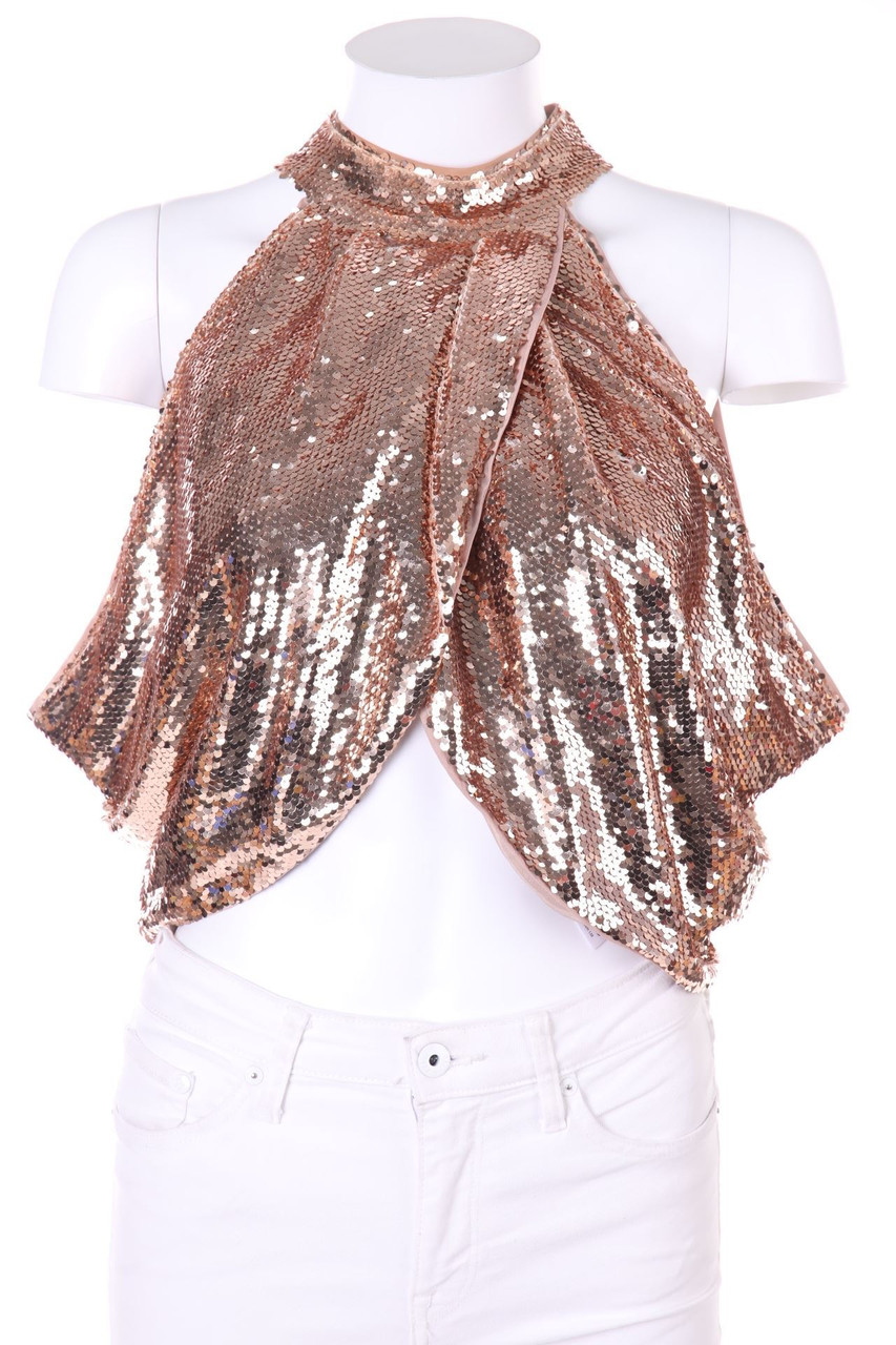 asos - Cropped-Blusentop mit Pailletten - D 42