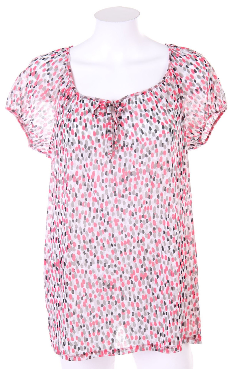ESPRIT - Print-Kurzarm-Bluse aus Mesh - XL