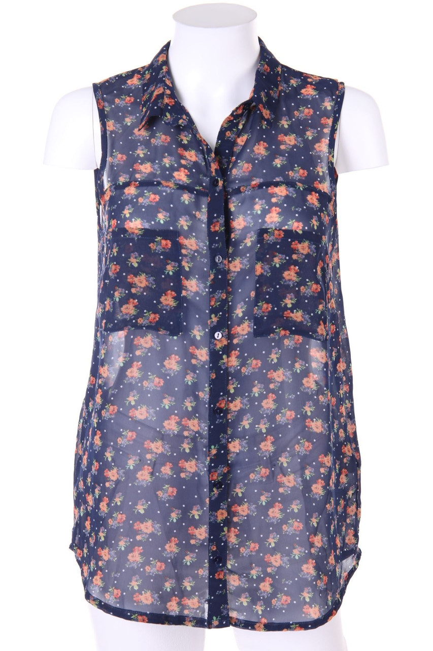 Pimkie - ärmellose Hemd-Bluse mit Blumen-Print - M