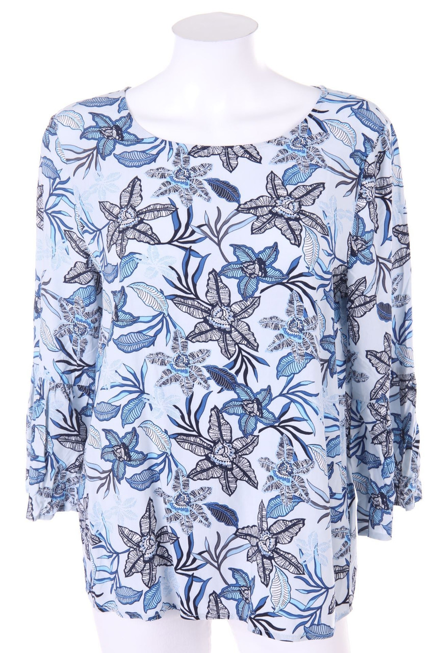 MONTEGO - Bluse mit 3/4-Ärmel mit Blumen-Print - D 40