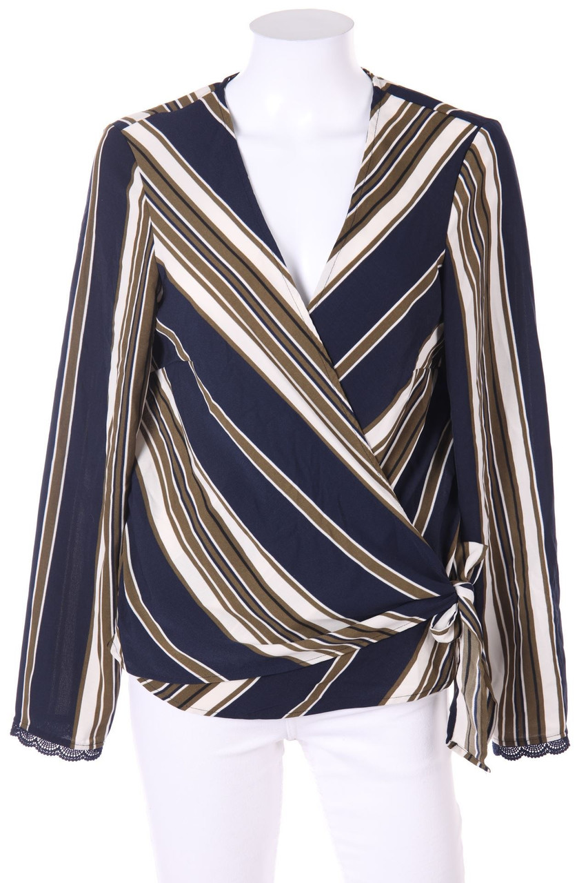 CAMAÏEU - Wickel-Bluse mit Streifen - D 38