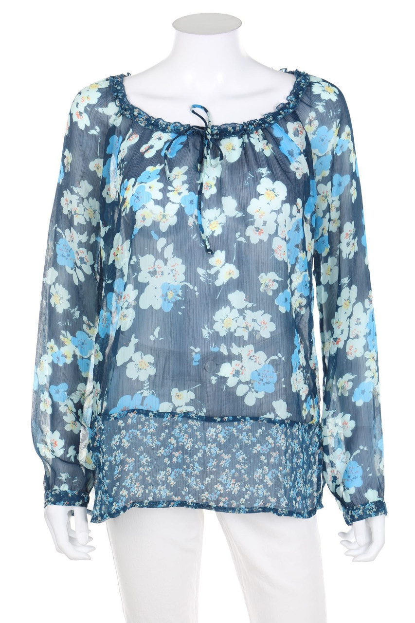 ESPRIT - Chiffon-Bluse mit Blumen-Print - D 36