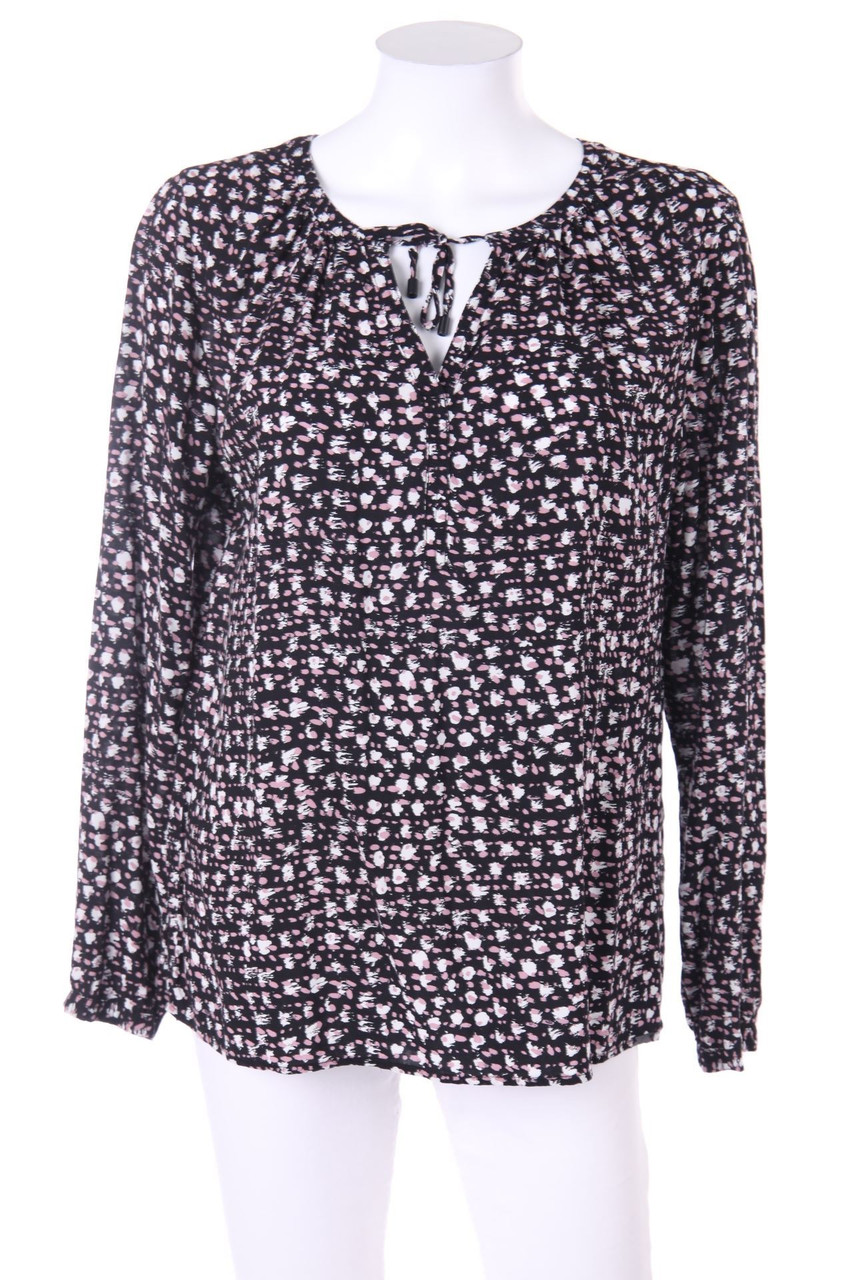 Q/S designed by s.Oliver - Print-Bluse mit Logo-Plakette - D 38