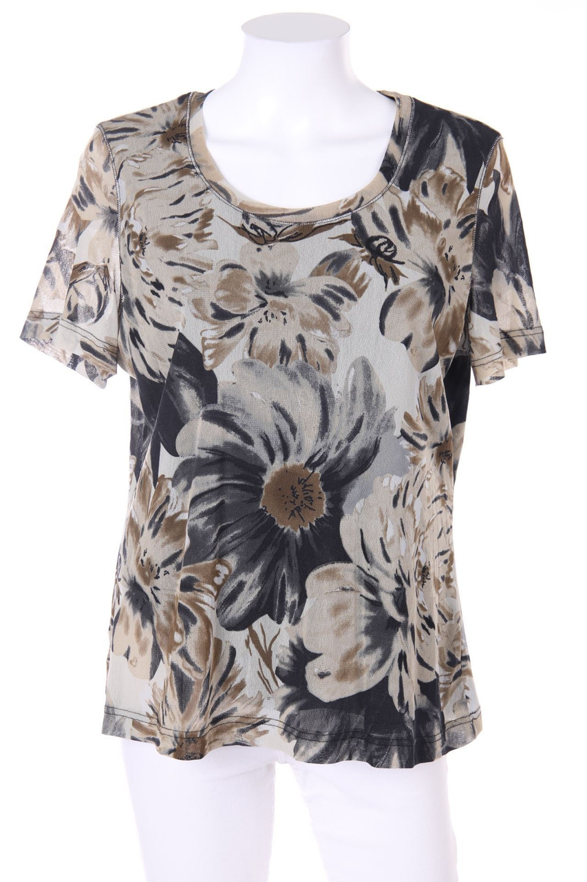 TAIFUN COLLECTION - Kurzarm-Shirt mit Blumen-Print - M
