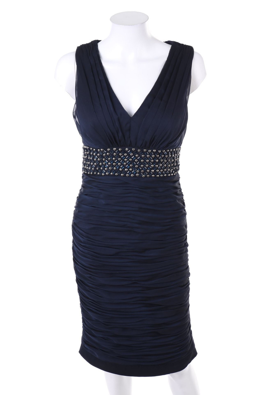 XSCAPE By Joanna Chen - Chiffon-Abendkleid mit Schmuckstein-Applikation - D 36