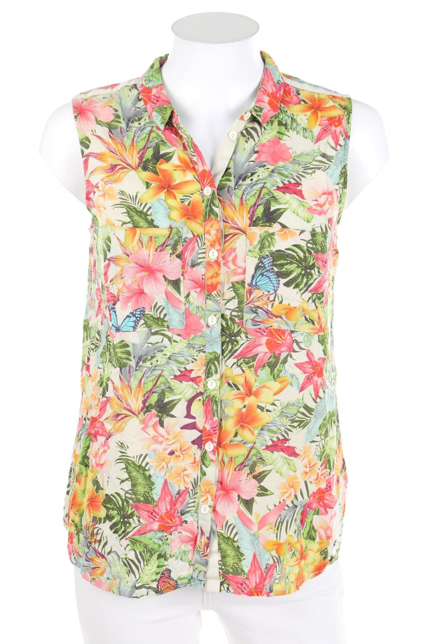 ESPRIT de corp - Blusentop mit Tropical Print - XS