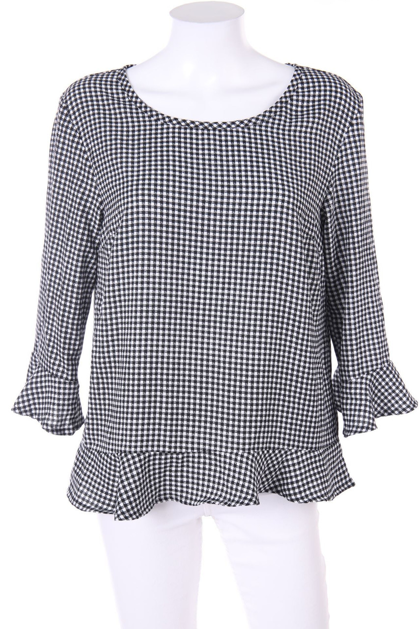 blendshe - Karo-Bluse mit 3/4-Ärmel - M