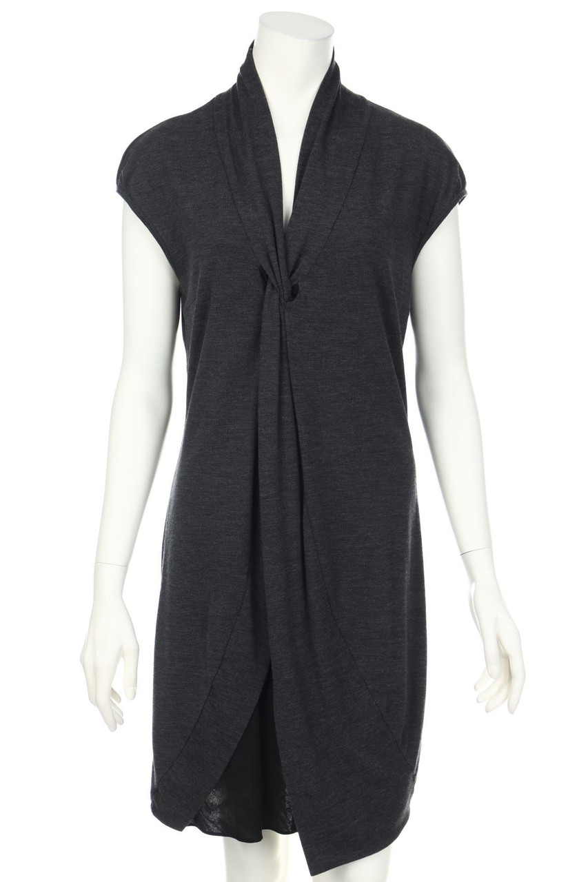 BRUNELLO CUCINELLI - Strickkleid im Layer Look aus Woll-Mix mit Seide - L