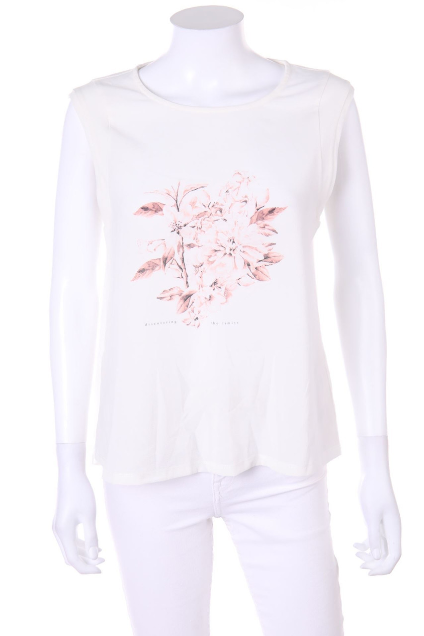 Ohne Label - Blusentop mit Statement-Print - D 42