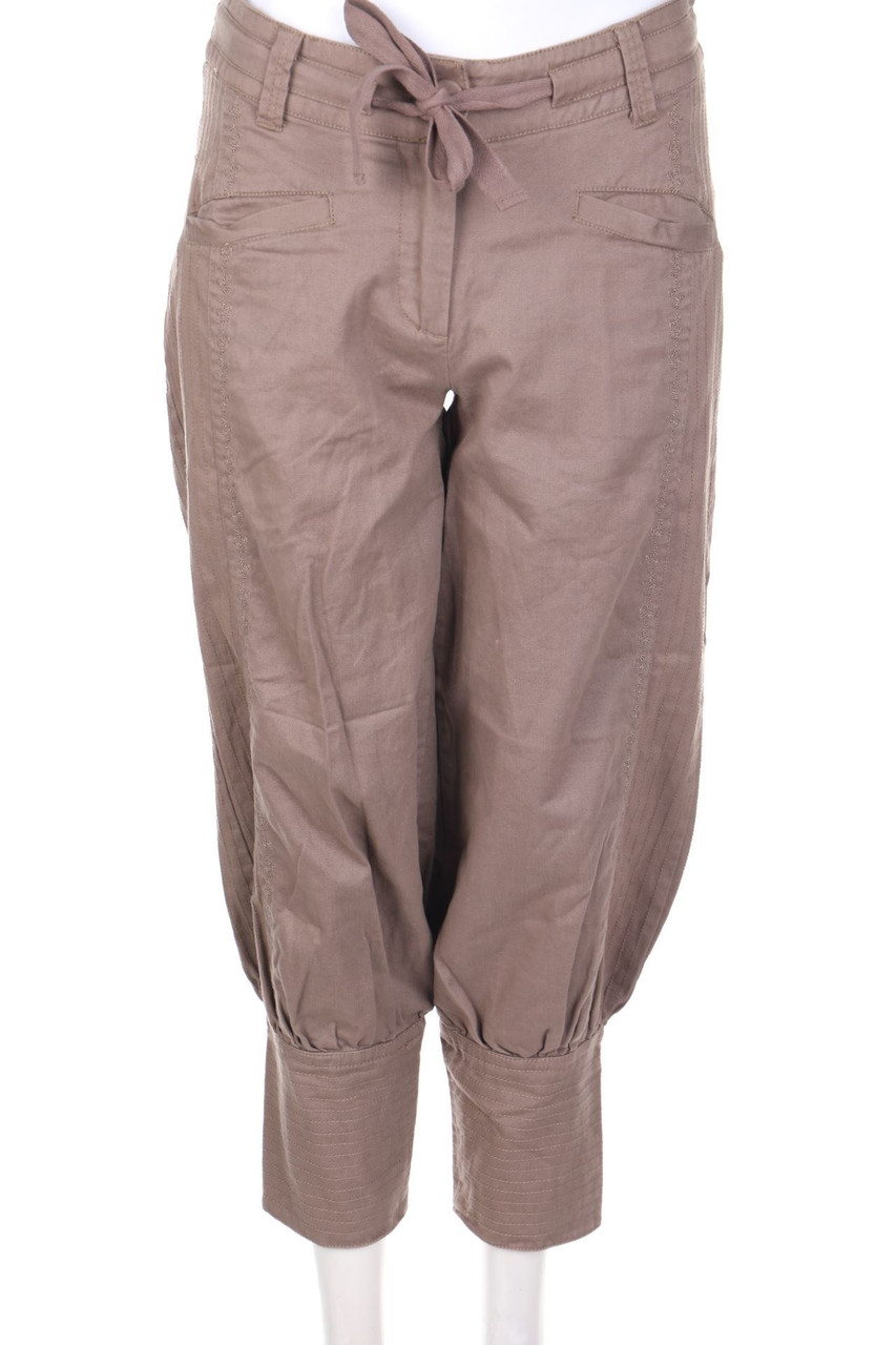 Cream - Cropped-Hose mit Tunnelzug - D 38