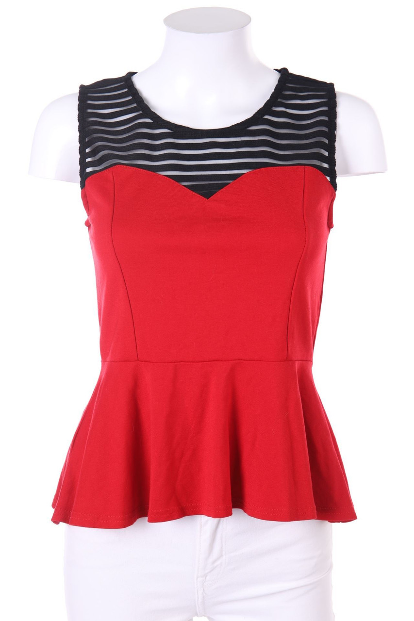 Ohne Label - Blusentop mit Reißverschluss - S