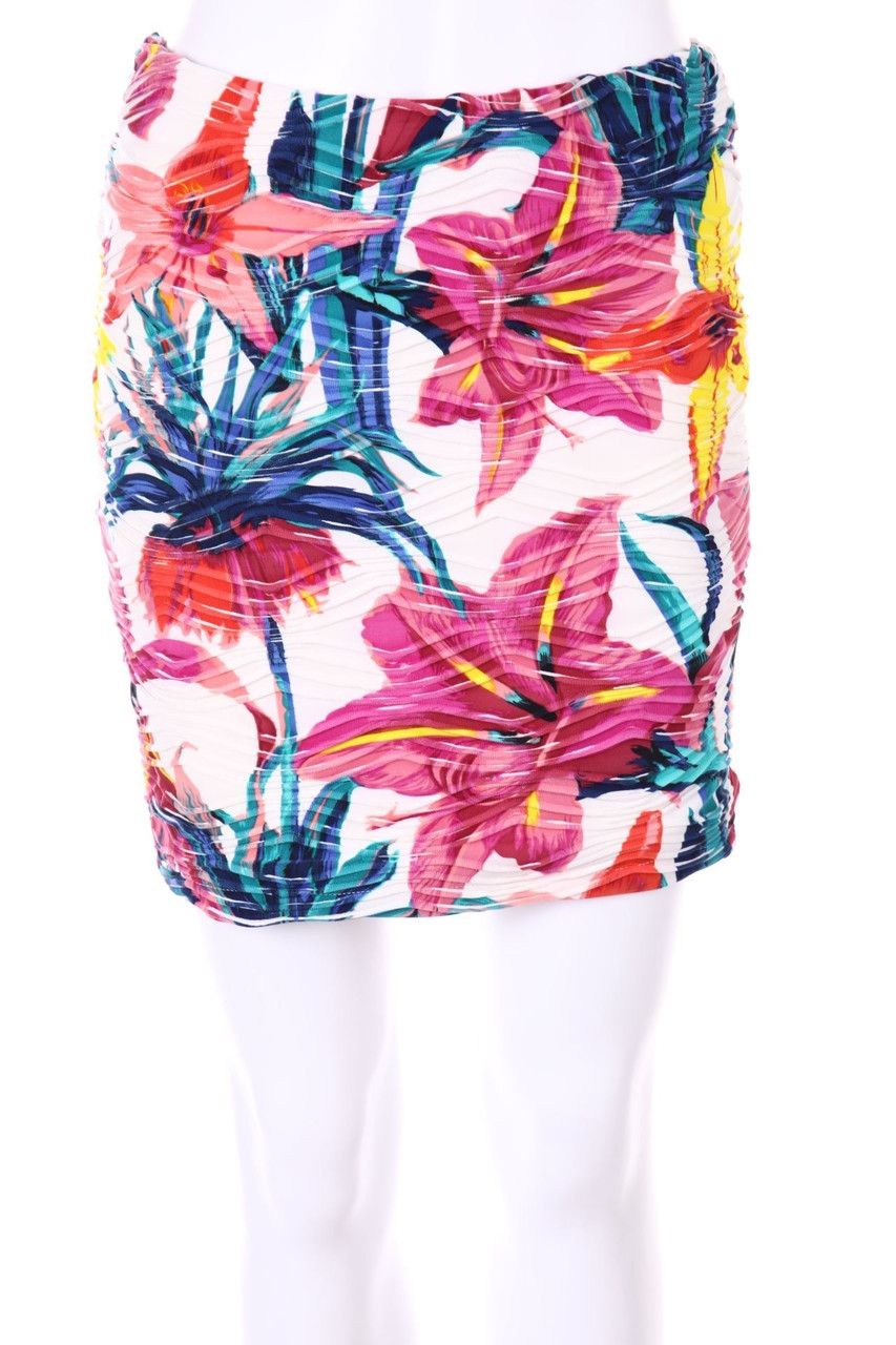 AMISU - Minirock mit floralem Muster - D 36