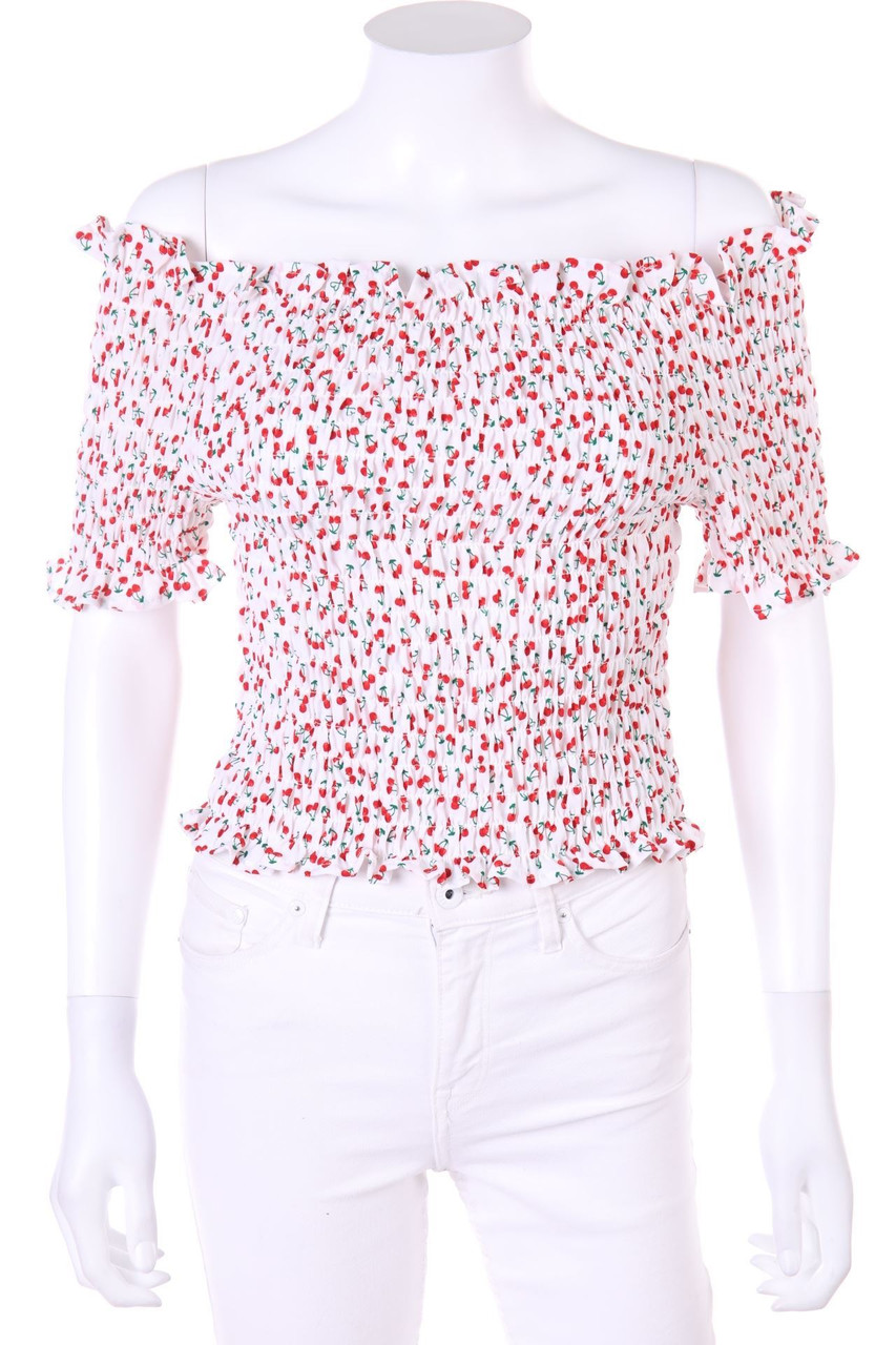 FB SISTER - Carmen-Bluse mit Print - XL