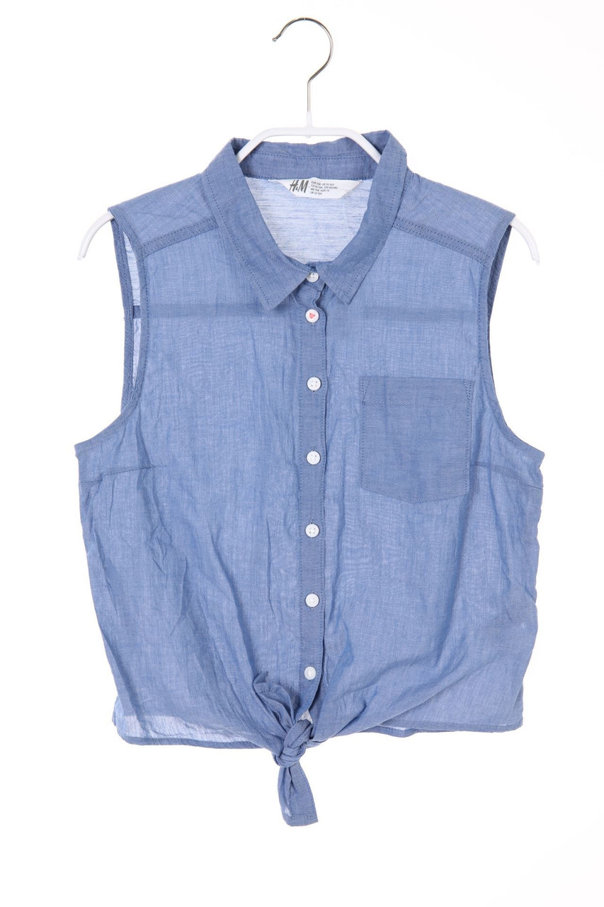 H&M - Knoten-Bluse aus Baumwolle - 158