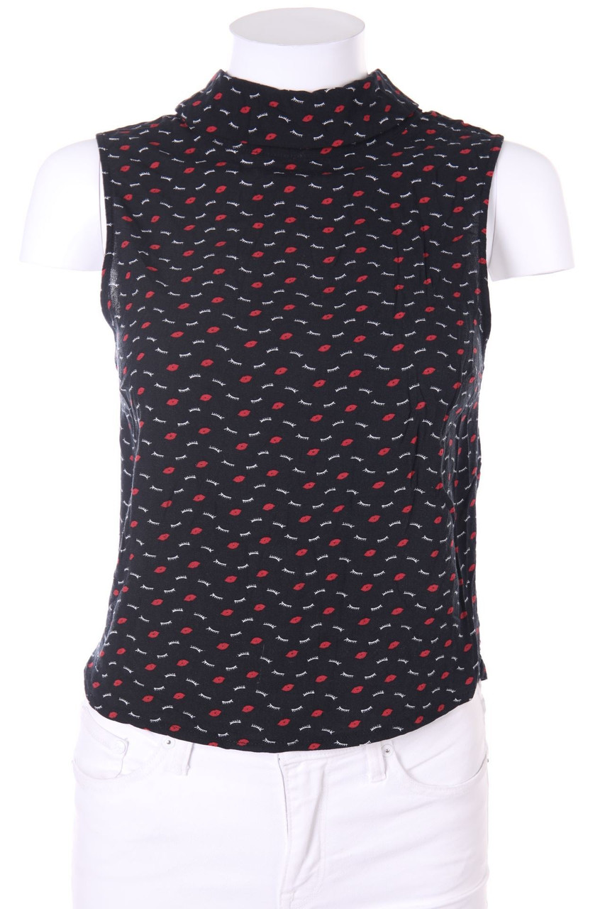 MANGO - Cropped-Kurzarm-Bluse mit Print - XS