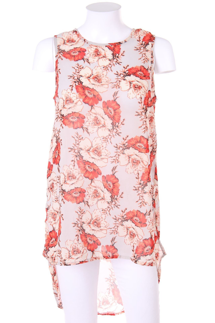 NEW LOOK - Vokuhila-Blusentop mit Blumen-Print - D 34