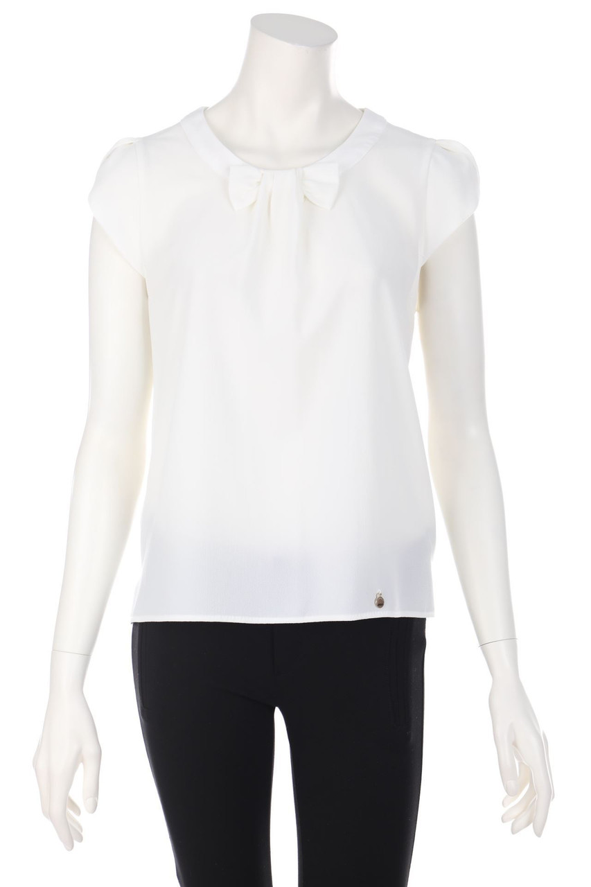 RINASCIMENTO - Kurzarm-Bluse mit Schleife - M