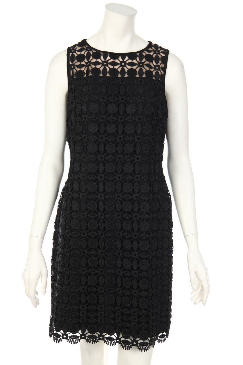 LAUREN RALPH LAUREN - Etui-Kleid aus Spitze mit geometrischem Muster - M