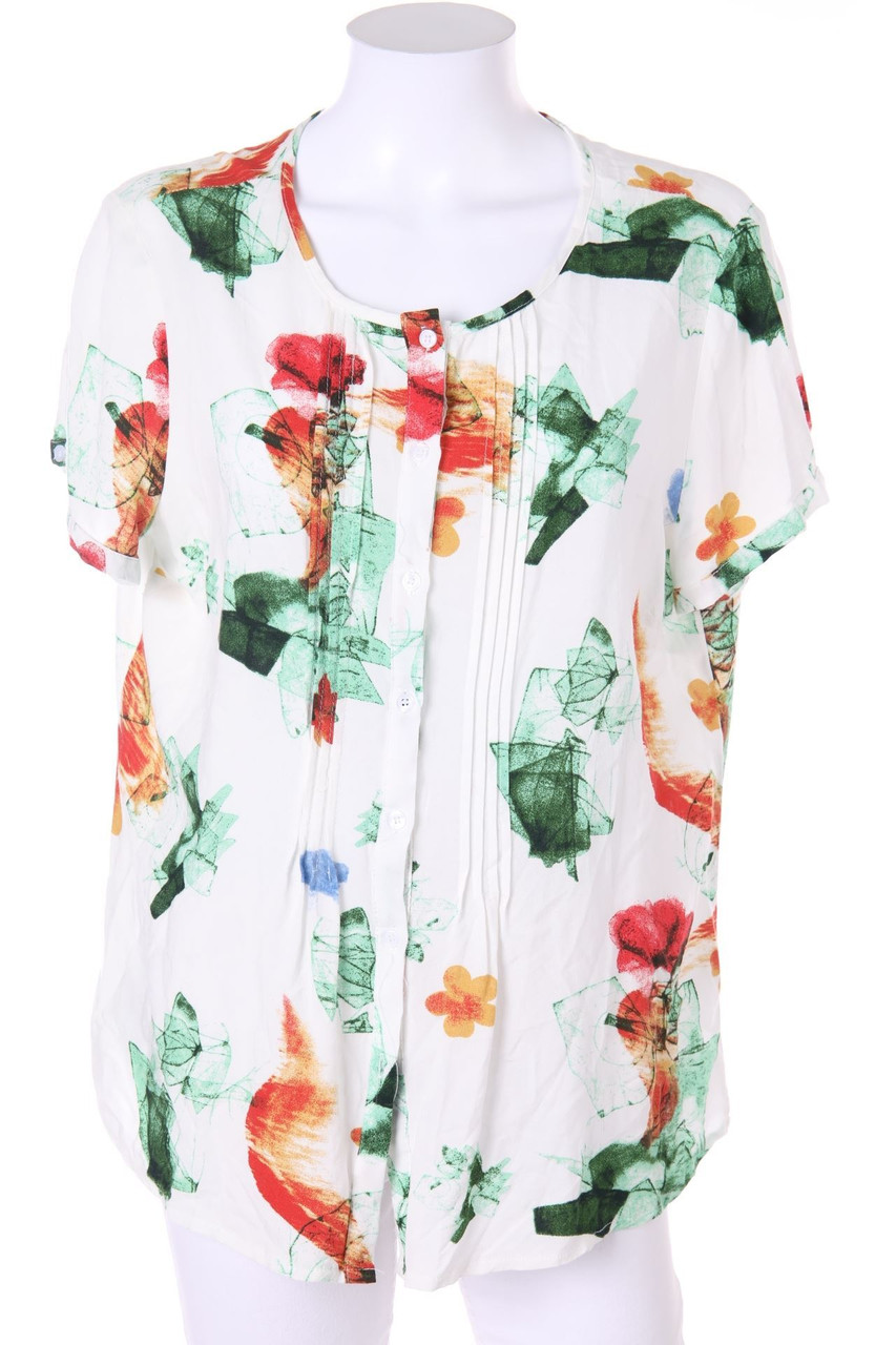 CASHEW FLOWR - Kurzarm-Bluse mit Print - D 48