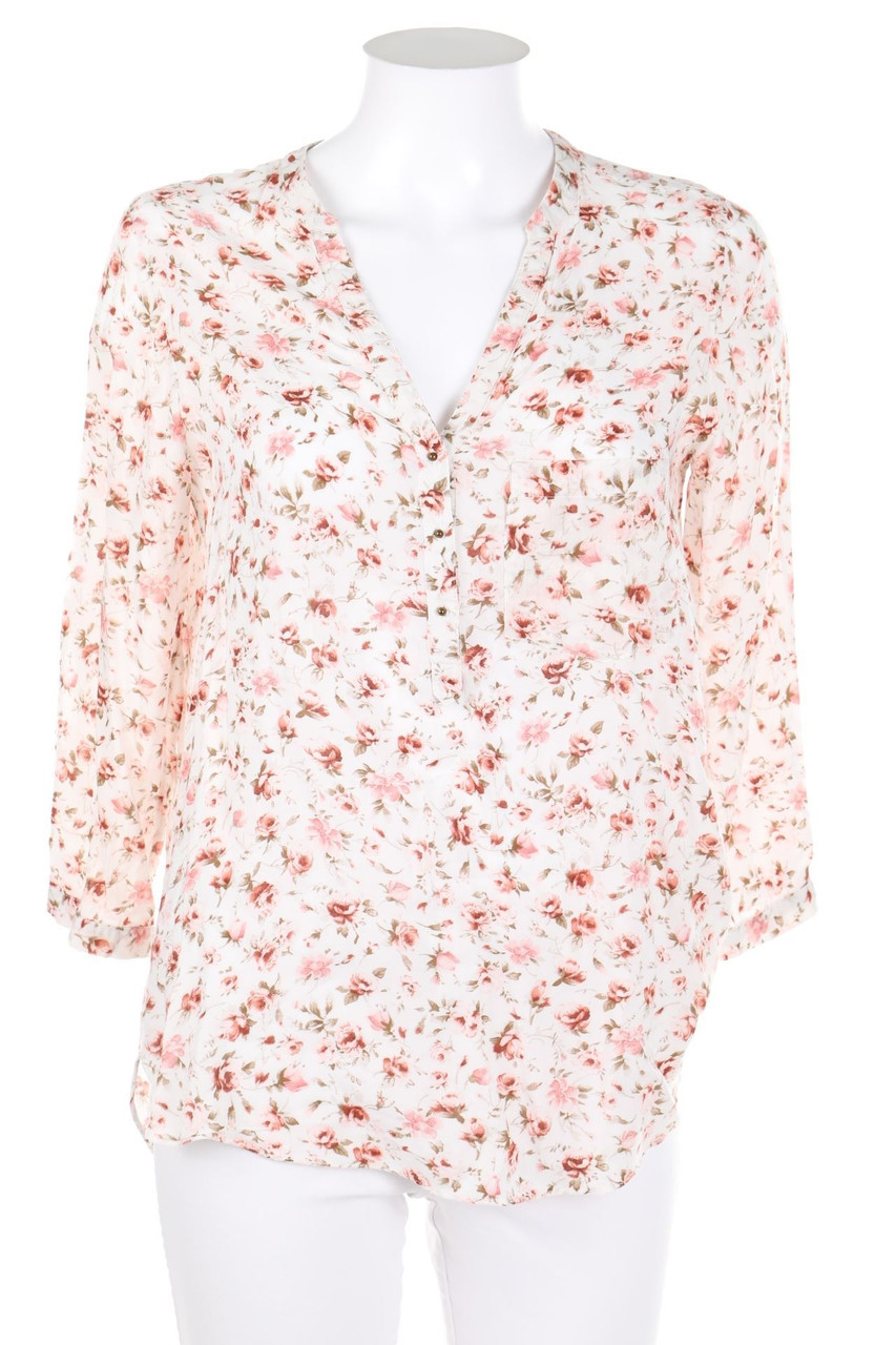 ZARA - Print-Bluse mit 3/4-Ärmel - S