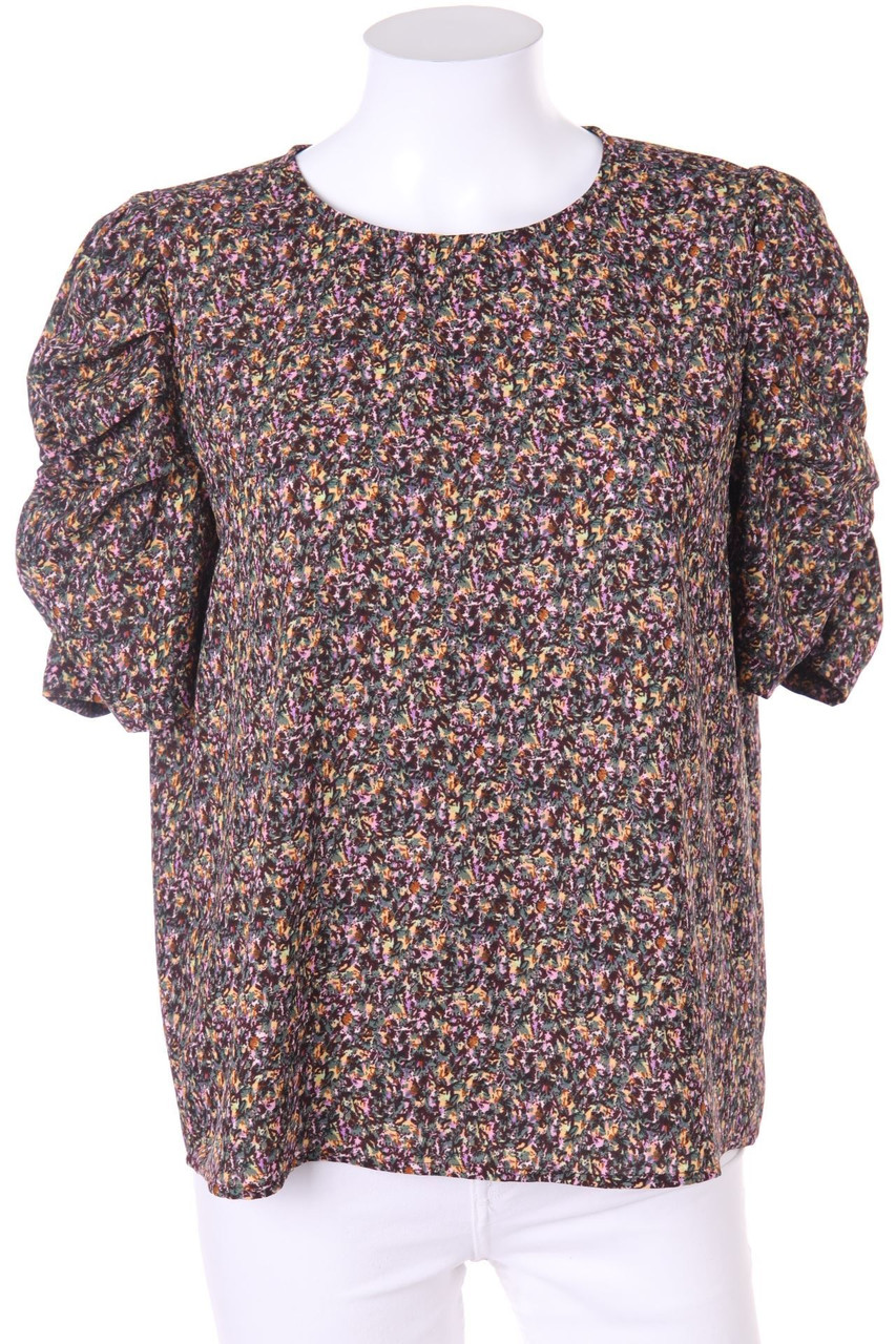 JACQUELINE de YONG - Kurzarm-Bluse mit Print - D 40