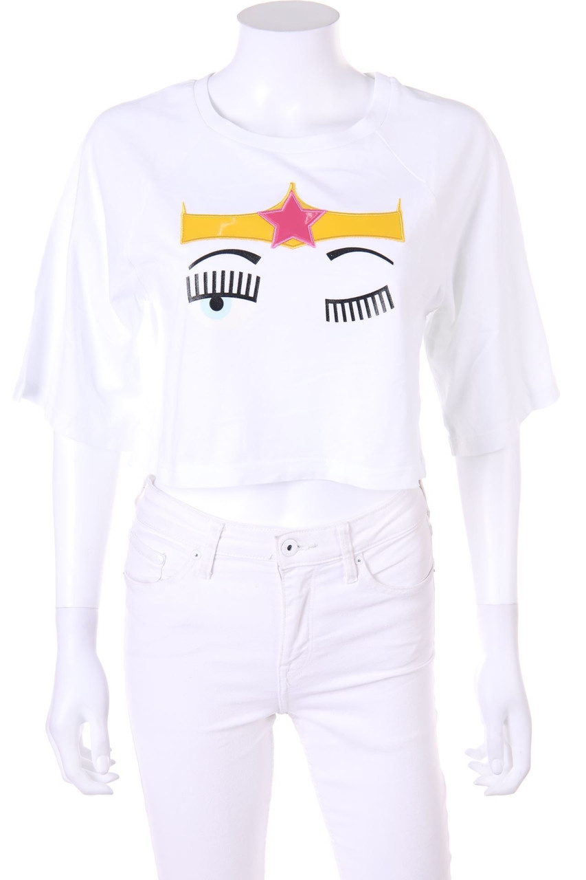 CHIARA FERRAGNI - Cropped-Shirt mit Print - S