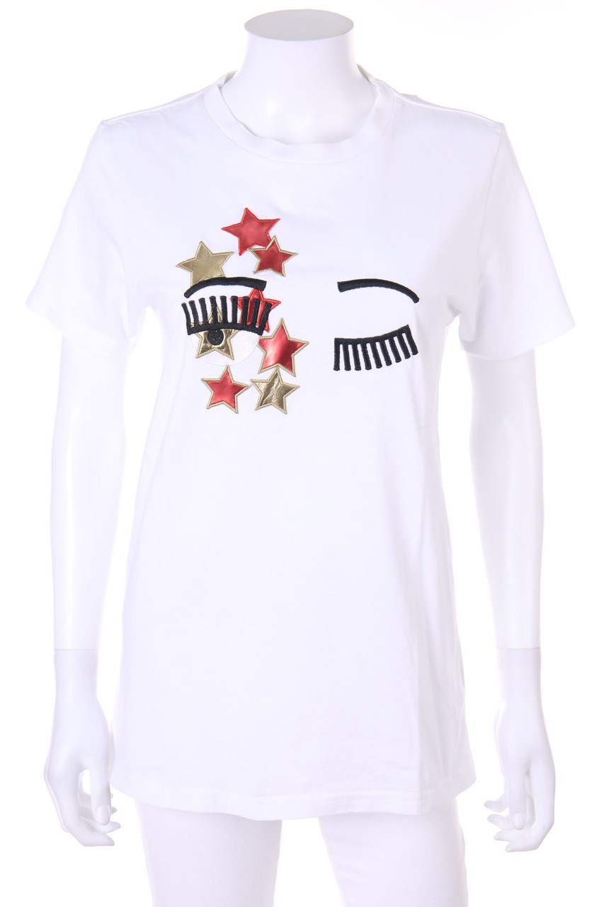 CHIARA FERRAGNI - Kurzarm-Shirt mit Print - S