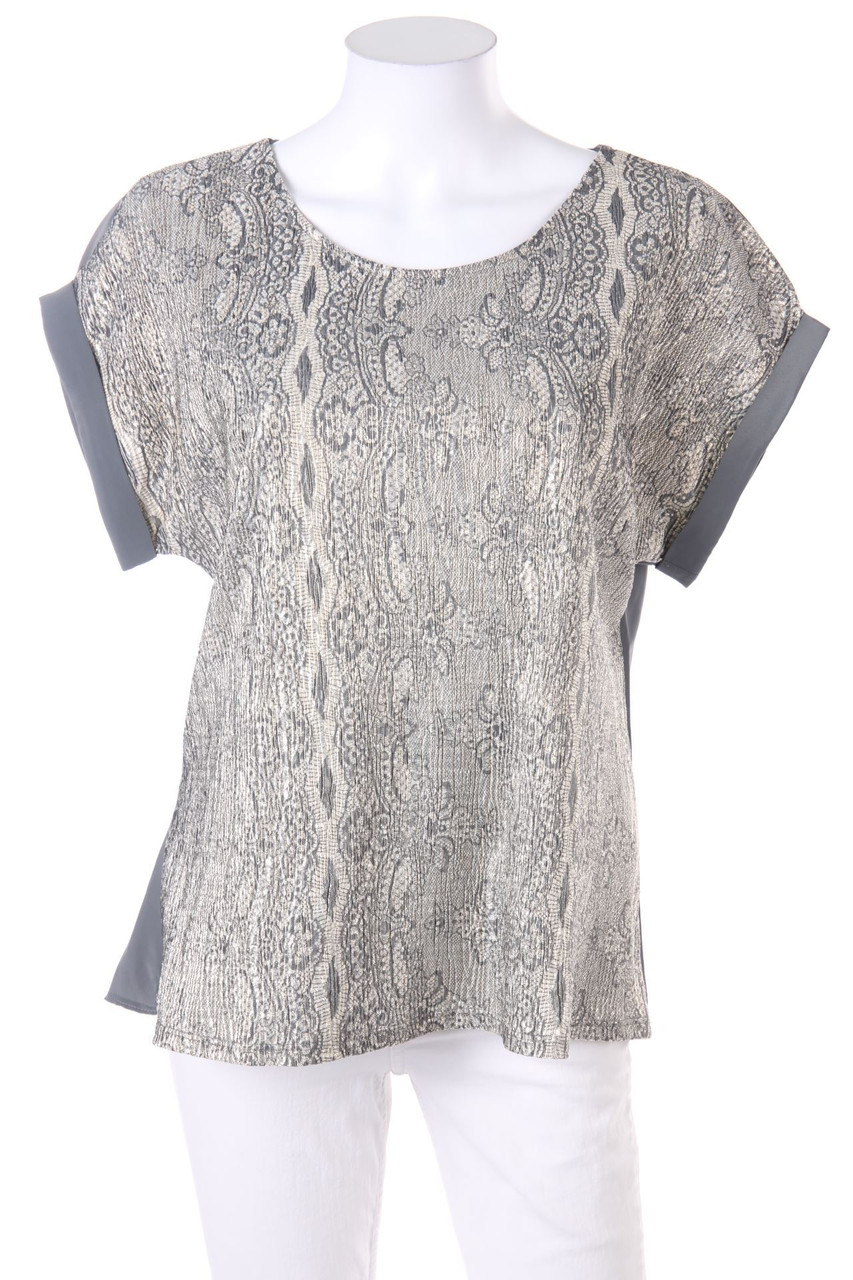 CANDA by C&A - Metallic-Bluse mit floralem Muster - D 40