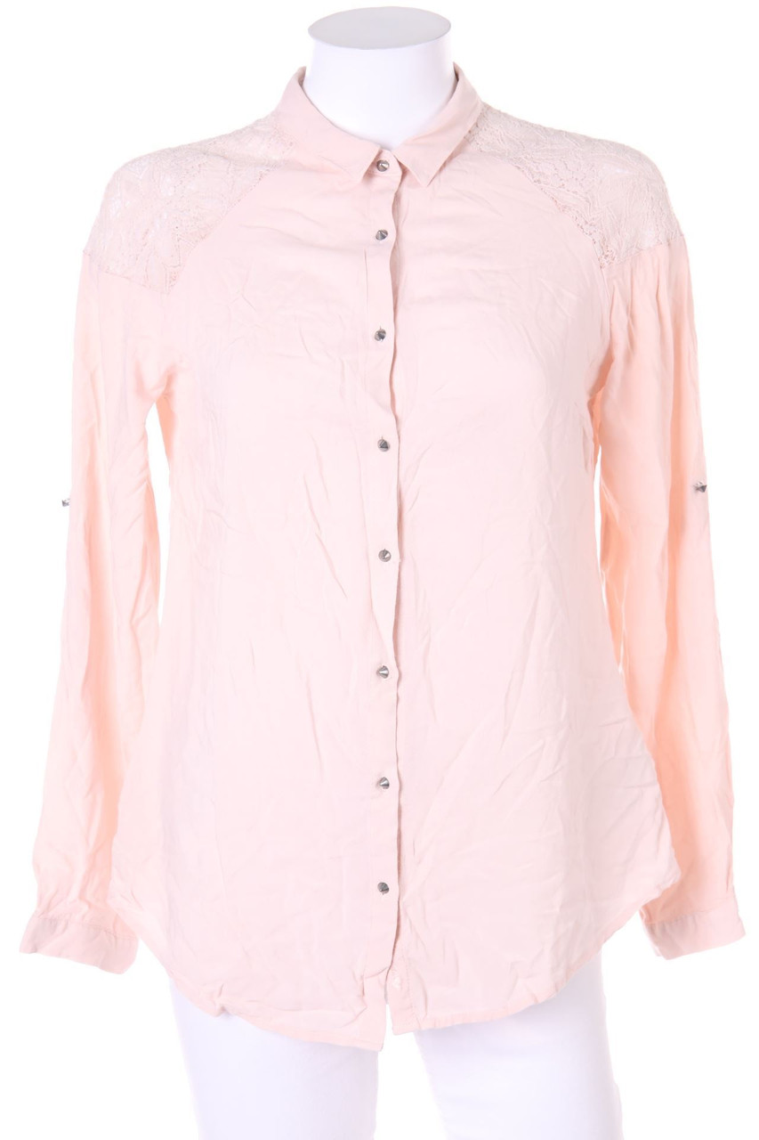 RESERVED - Hemd-Bluse mit Spitzen-Einsatz - D 40