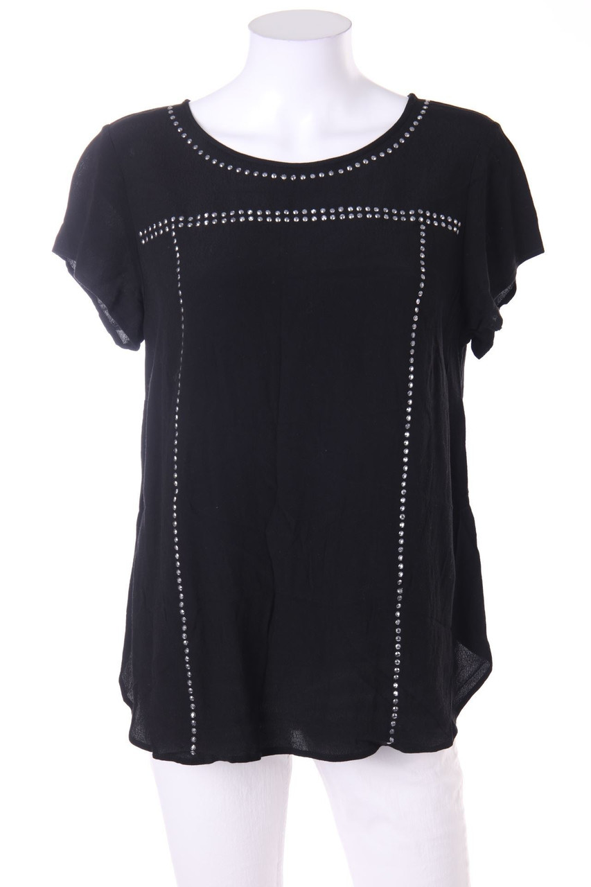 H&M MAMA - Kurzarm-Bluse mit Nieten - M