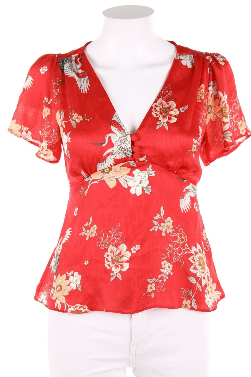 NEW LOOK - Kurzarm-Bluse mit Blumen-Print - D 30