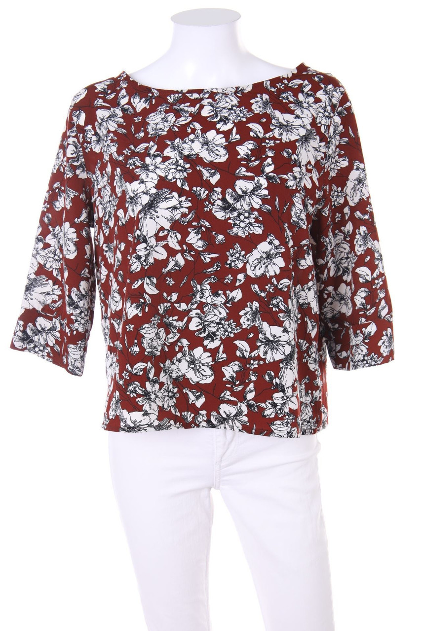 SODa - Bluse mit 3/4-Ärmel mit Blumen-Print - M